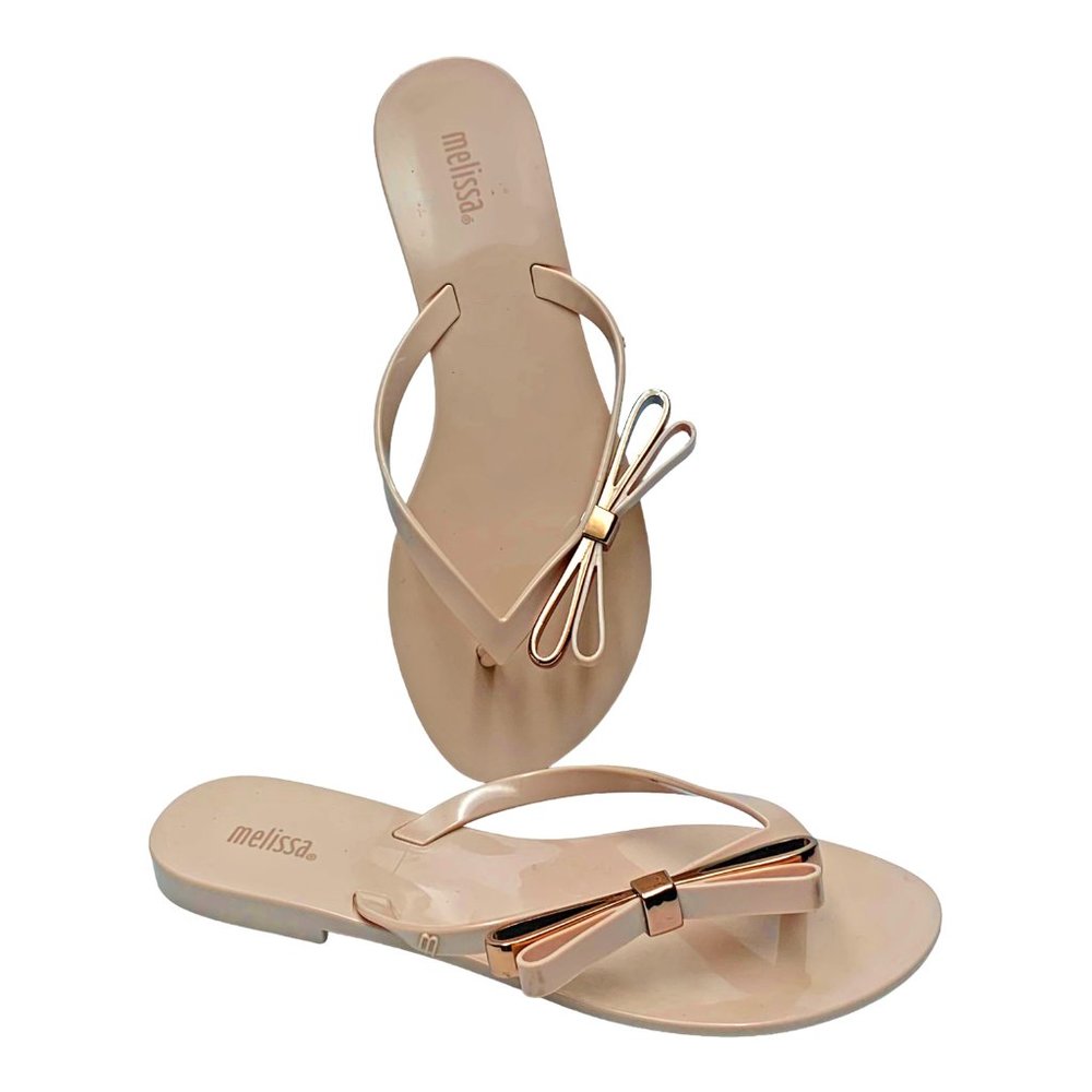 MELISSA Harmonic Make A Wish Double Bow‎ Thong Jelly Sandals